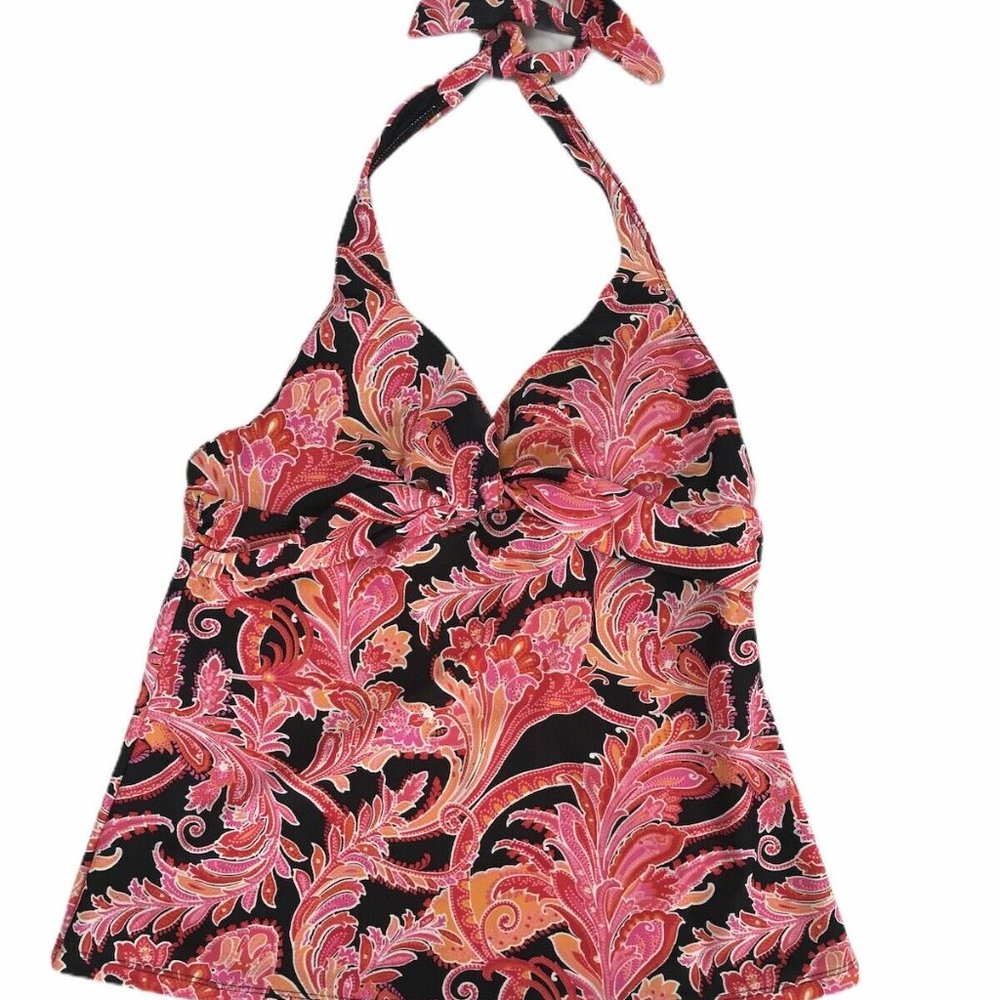 Chaps Women Swimwear Size 8 Halter Top Stretch